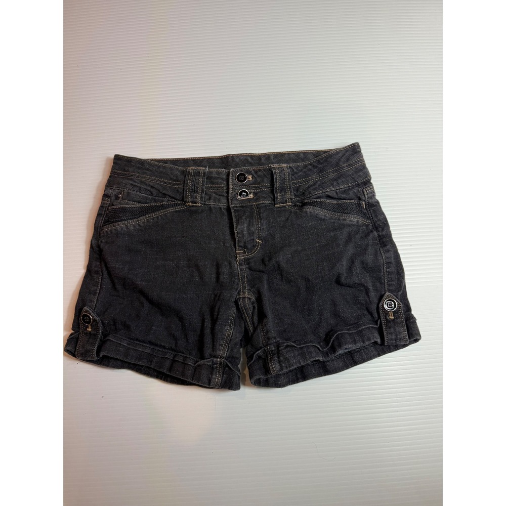 White House Black Market Denim Shorts Black Wash Women's Size 00